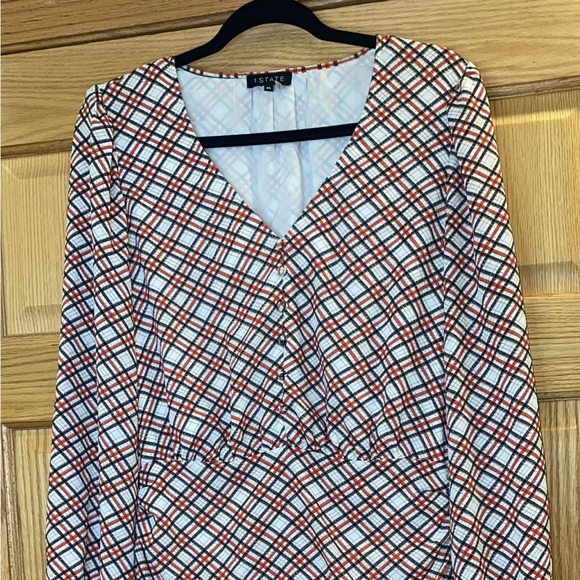 1. STATE
Long Sleeve V-Neck Ruffle Mini Dress - Picture 10 of 12